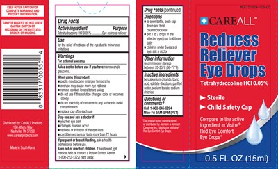 Redness Reliever Eye Drops (Redness Reliever Eye Drops Label)